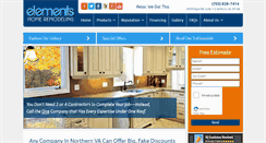 Desktop Screenshot of elementshomeremodeling.com